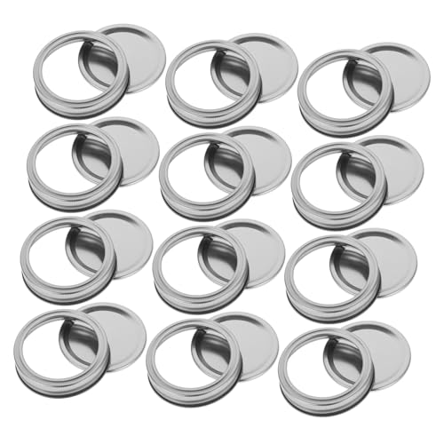 GOOHOCHY Couvercles De Bocaux à Large Avec Anneaux Ensemble Réutilisable De Couvercles Hermétiques Pour Pots Et