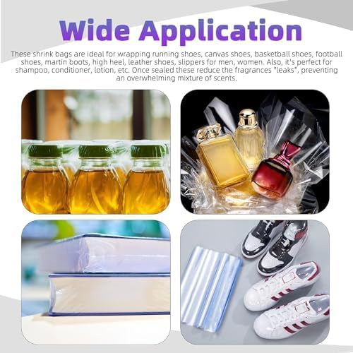 Image of Wrapio PVC Heat Shrink Sleeve Roll 10 Inch Width and 10 Meters length | Transparent Shrink Wrap sleeve for Bottle, Jar, Gift & Packaging | Heat Gun /Hot Water Compatible (10 Meters)