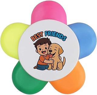 Azeeda 'Best Friends Boy & Dog' Flower Shape ...