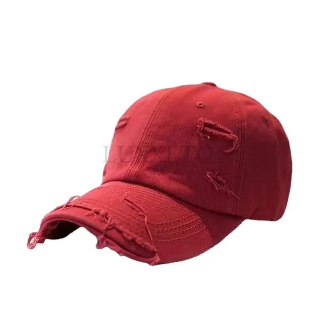 Cappello da baseball da donna, stile casual, retrò, regolabile, stile hip-hop, in denim, tinta unita