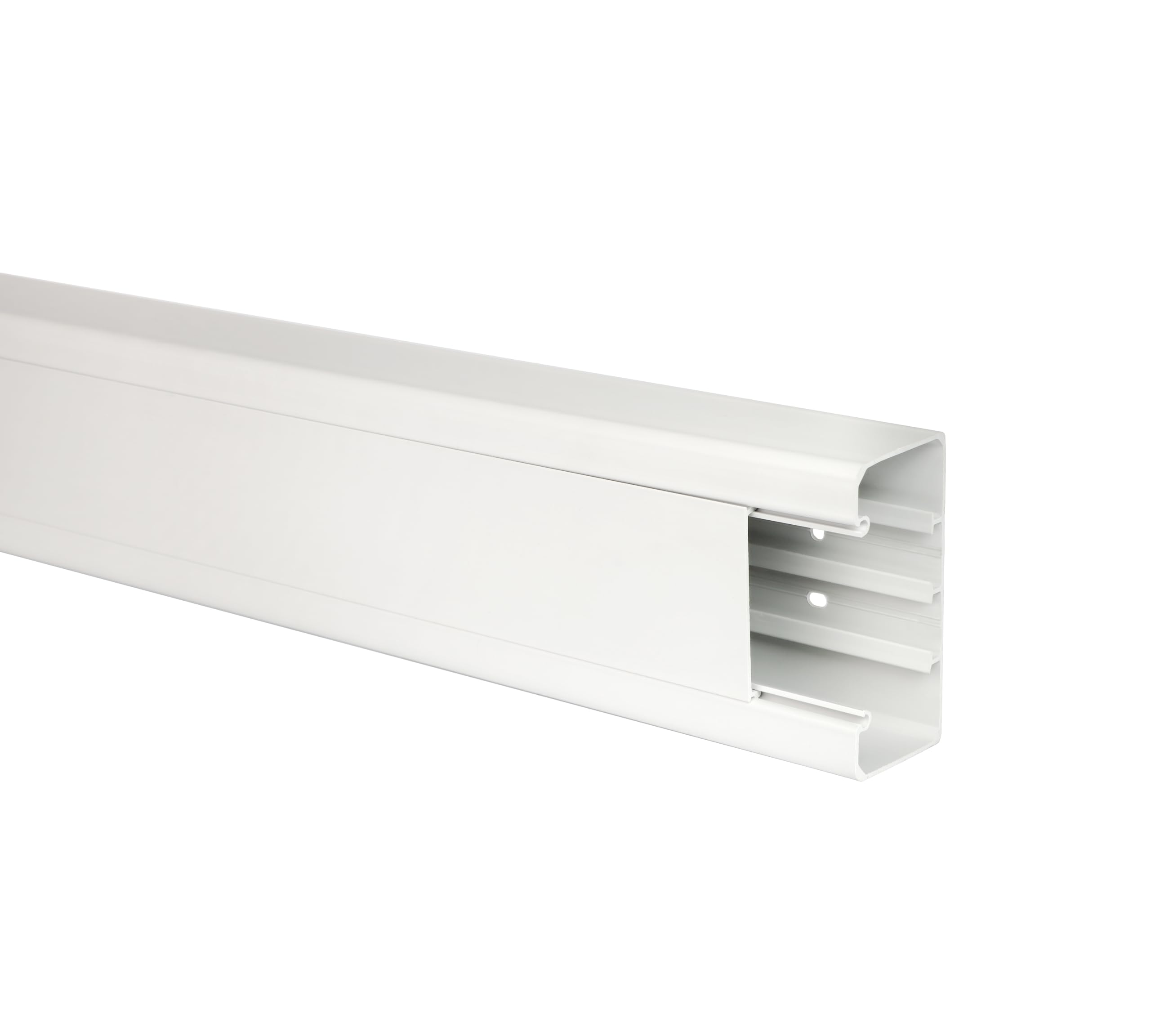 KOMIB 120 x 60mm Brüstungskanal + Deckel Kabelkanal Fensterbankkanal Reinweiß / 2 Stück (2 x 2M = 4m)