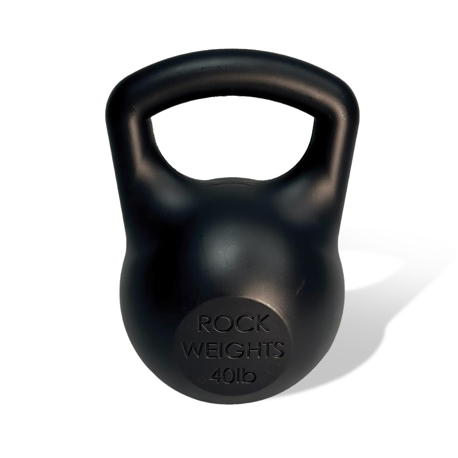 Kettlebell Concrete Molds (Rock Weights) (Black- 40 lbs)