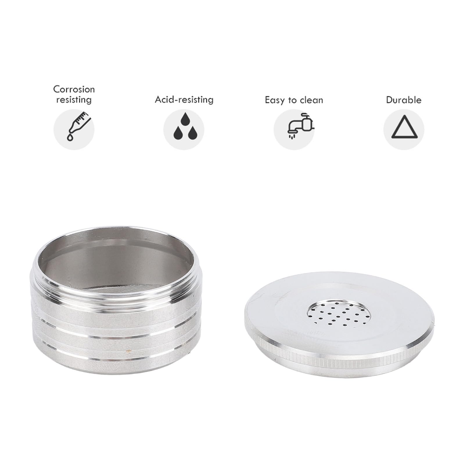 Juego de Filtros para Cápsulas de café, Taza de Cápsula de café de Acero Inoxidable Recargable Reutilizable, Cápsula de Filtro de café, Cápsula de Relleno (con filtros de papel