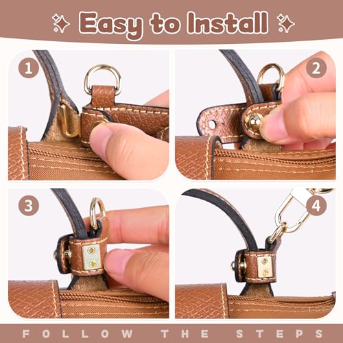 Image of Purse Straps Kit Compatible with Le Pliage XS, Crossbody Strap Replacement Adjustable for Longchamp Christmas