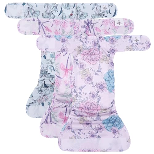 Image of CuteBone Washable Dog Diapers Female No Tail Hole 3 Pack Reusable Doggie Period Training Pants for Docked-Tail Frenchie French Bulldog Boston Terrier Without Tail WWD16S