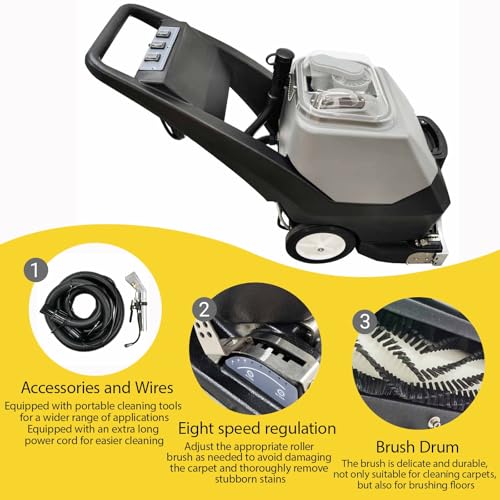 BEILOCKERY Carpet Cleaner Dual Tank Design