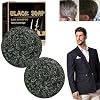 Black Soap for Gray Hair, Gray Reverse Bar Soap, Gray Hair Reverse Bar for Men, Black Hair Shampoo Bar for Hair Darkening & White Cover & Restore Healthy Hair Color (2PC)