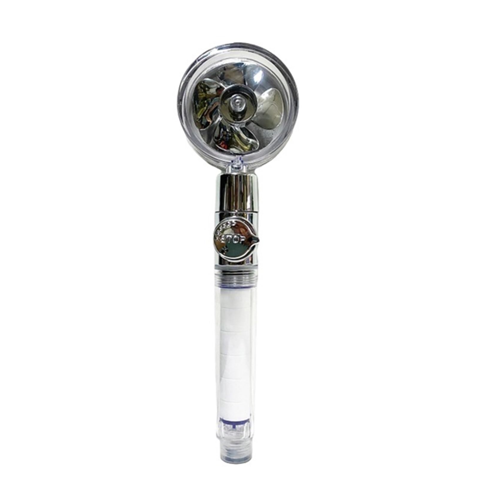 Shower Head Shower Head High-Pressure Handheld Turbo Fan Showerhead with 5 Filters Water Saving Spray Rainfall Bathroom Accessories(Upgrade Silver)