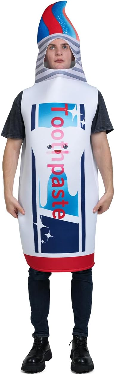 DSplay Adult Couple Toothpaste Costume Cosplay Unisex Adult Funny Costumes - Image 2