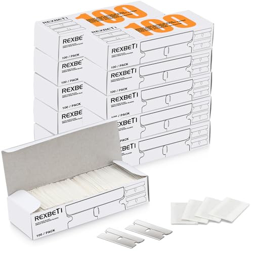 REXBETI 1000pcs Single Edge Razor Blades for Glass Scrapers