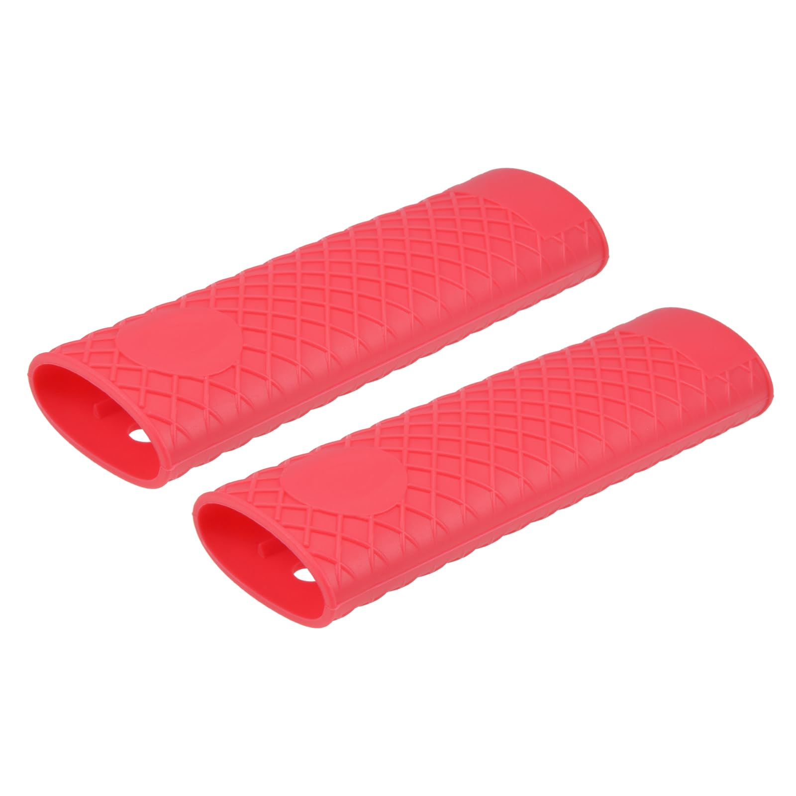 METALLIXITY Silicone Hot Handle Cover (150mm/6.1") 2Pcs, Pan Pot Handle Sleeves - for Home Kitchen Pans Griddles Handle Red