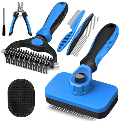 Augwind 7 in 1 Pet Grooming Kit - Dog&Cat Comb,