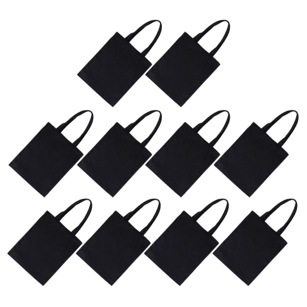 Homoyoyo 10 Piezas Bolsa de Lona Negra, Asas Reforzadas, 40x35 CM