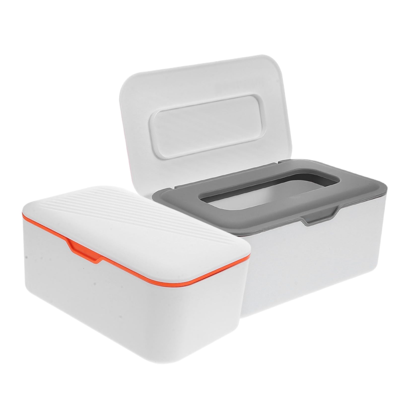 2 pièces Boîte à Lingettes Étanche avec Couvercle Rangement Scellé pour Lingettes Sèches et Humides Design Compact et Portable Support Pratique pour Mouchoirs Déplacement Lot de