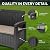 EconoHome 3 Seat Outdoor Storage Bench with Rain Cover - 90 Gallon Capacity - Weatherproof Resin Bench for Patio, Porch, Garden, Yard, Pool Area - Furniture for Pool Accessories, Gardening Tools