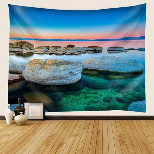 Tapisserie murale grande taille 300x256 decoration salon moderne mer - 2