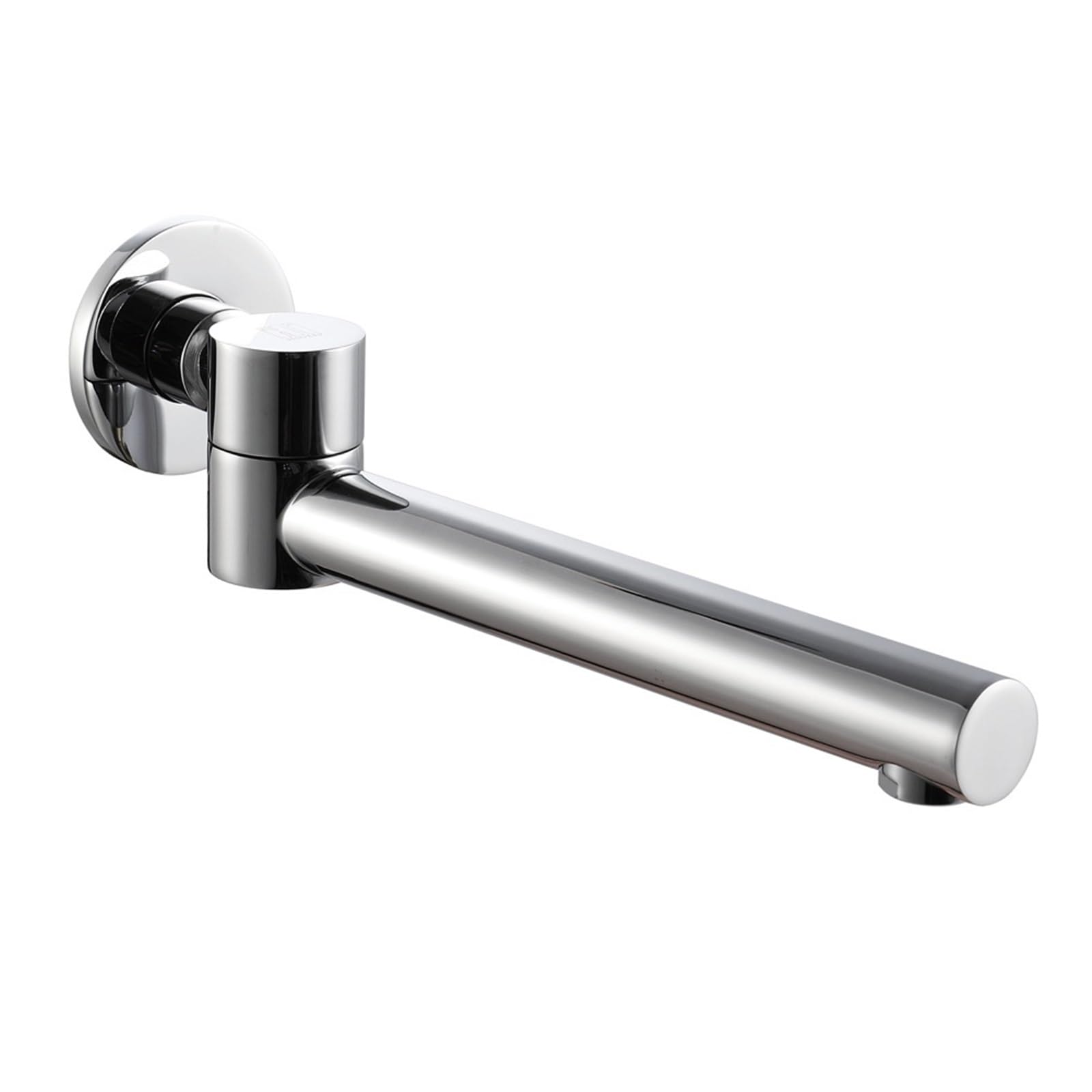 Wtaxbh Chrome Round Brass Outside Tap Wall Mounted Faucet Spout Brass Chrome Square And Round Shower Arm Bathtub Accessories Effluent(Chrome Round Brass)