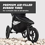Baby Jogger Summit X3 3-Wheel Jogging Stroller with Hand Brake, One-Hand Compact Fold & All-Wheel Suspension, Midnight Black - Image 3