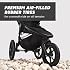 Baby Jogger Summit X3 3-Wheel Jogging Stroller with Hand Brake, Baby Stroller with One-Hand Compact Fold, All-Wheel Suspension for Running, Jogging, and Everyday Outings, Midnight Black