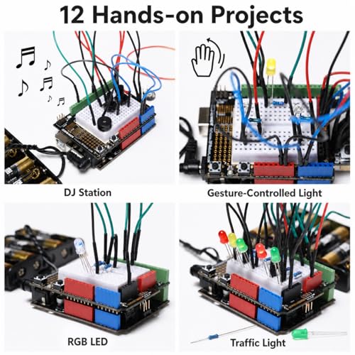 DFRobot Basic Electronics Starter Kit for Beginners - with UNO R3 Board, Compatible with Arduino IDE, 83 Labeled Components & 12 Step-by-Step Tutorials - Frustration-Free for College STEM - Image 4