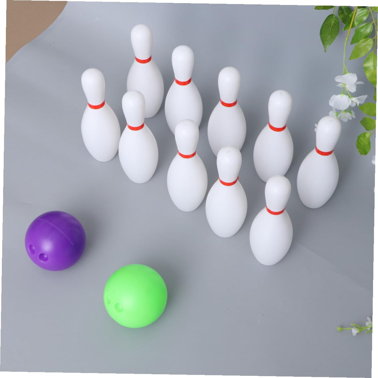 ERINGOGO Jeu de Bowling en Plein Air pour Garçon et Filles 12 Pièces en Plastique Blanc, Set de Grosse Taille pour Jeux Sportifs Éducatifs en Intérieur et Extérieur