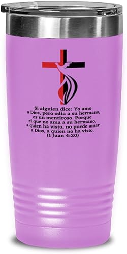 Miniatura 1 de Regalos religiosos para hombres taza de café para bautizo, primera comunión, confirmación o matrimonio - Vaso de Vino color lila 20oz