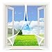 Price comparison product image Magnetic Mosquito Net for Windows 66 x 85 cm Self Sealing-Heavy Duty-Hands Free Mesh Partition No Drilling Or Screwing Easy Installation for Air Conditioner Room Window, White