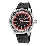 Marke: Nautica Nautica Men\'s Stainless Steel Quartz Silicone Strap, Black, 22 Casual Watch (Model: NAPP39S22)
