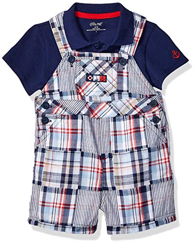 Little Me Baby Boy's Shortall Set Pants, Plaid, 6 Months
