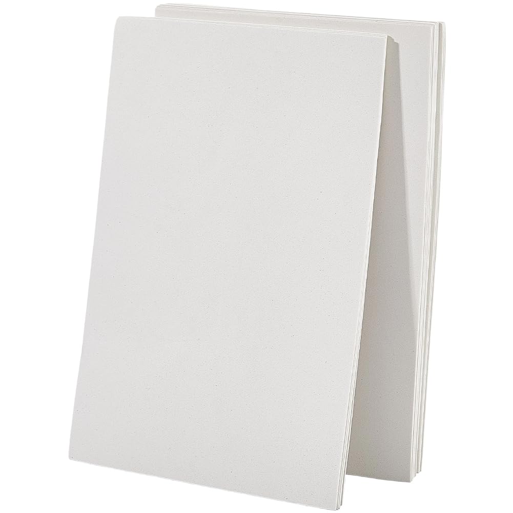 CABODYALS 20Pcs 1.2mm Thick White Eva Foam Sheets 3D Embroidery Puffy Rectangle Boards Paper Core Baking Poster Lightweight Sheet for Presentation Wedding Decoration Project Cosplay Diy Crafts