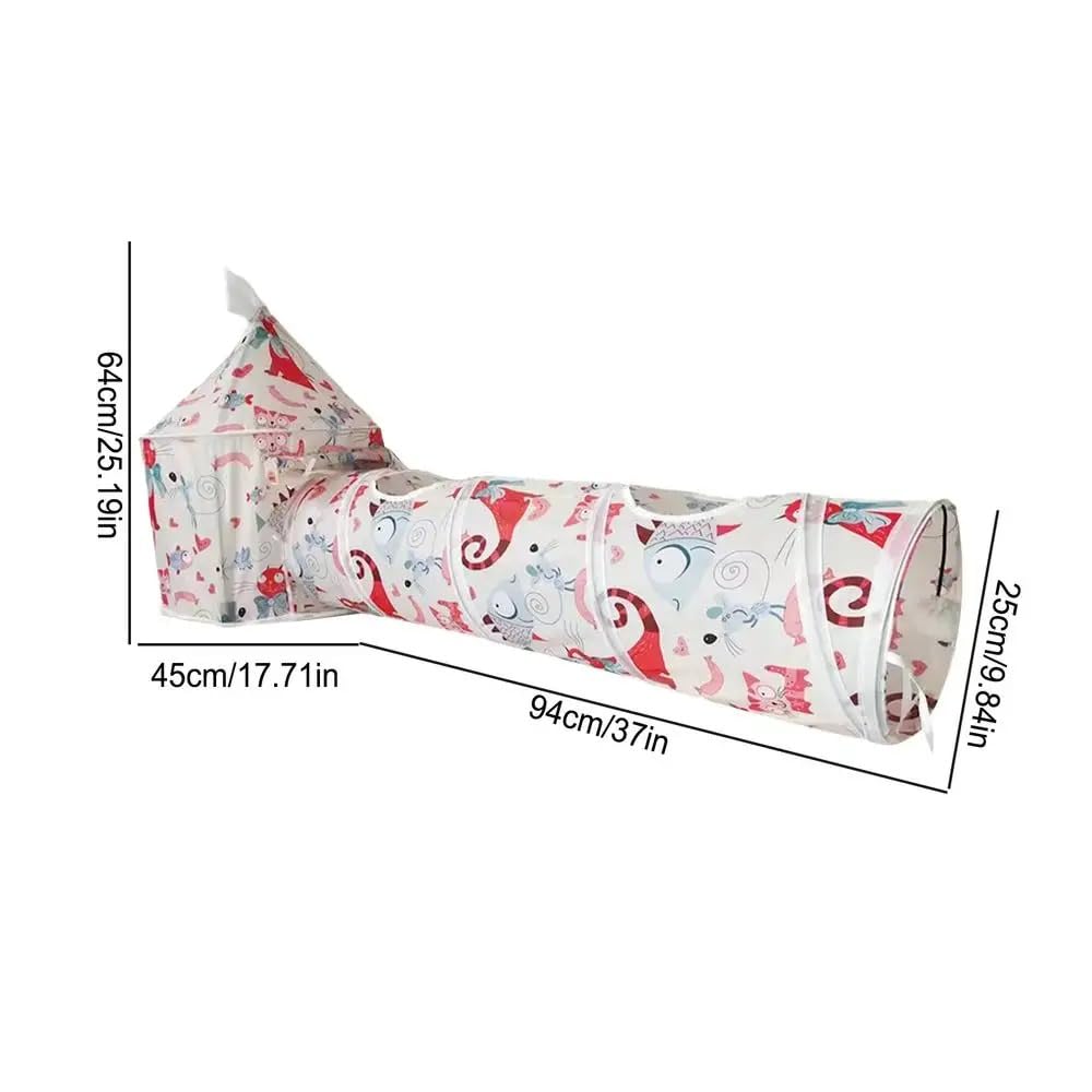 Tunnel De Jeu pour Chat Pliant Interactif Lapin Tente Tunnel Pliable Chat Tente Tubes Portable Intérieur Extérieur Chenil Chat Tunnel Tube Jouet,comme Le Montre
