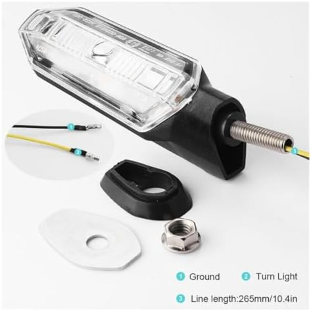 Generic Mini uniwersalne wskaźniki Dla Suzuki Dla Honda Motocykl 12 kierunkowskazów LED, kierunkowskaz, migające światło, śruba M10
