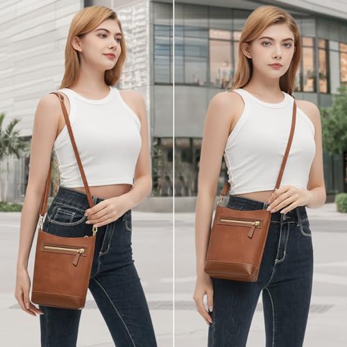 RONSIN Cell Phone Purse Crossbody Bag for Women with Multi Zipper Pockets2