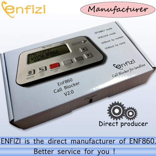 Enfizi ENF860 Call Blocker For Landline Phones, Blacklist/Whitelist Dual Mode, Block Spam Calls By Number And Name, Caller Id Box thumb #5