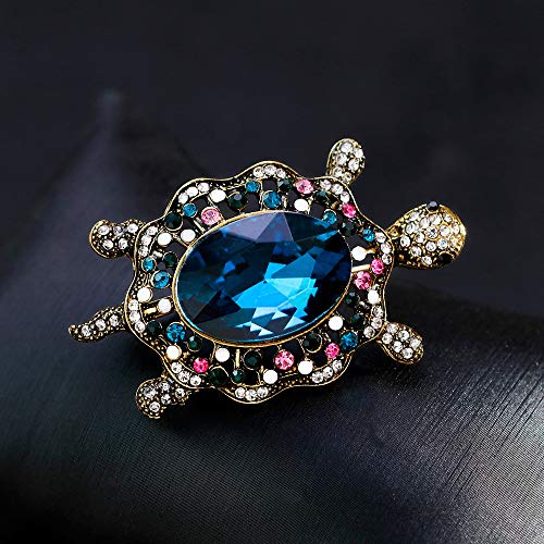 Image of Women's Crystal Big Turtle Pin Brooch Girl Animal Decorative Jewelry
