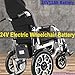 Veleylr 24V 12AH Electric Wheelchair Lithium Battery, Replacement Lead-Acid Batteries with Built-in 30A BMS, Anderson Connector - for 500-1000W Children's Toy Cars/Wheelchairs