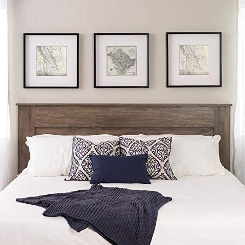 Prepac King Flat Panel Headboard, Drifted Gray #TOP1