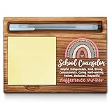 School Counselor Sticky Note Holder, School Counselor Thank You Appreciation Gifts for Women Self-Stick Note Pad Holders WPP5