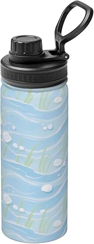 Hervidor de agua aislado de acero inoxidable  Botella de agua divertida con estampado aislado  Ideal para deportes y viajes