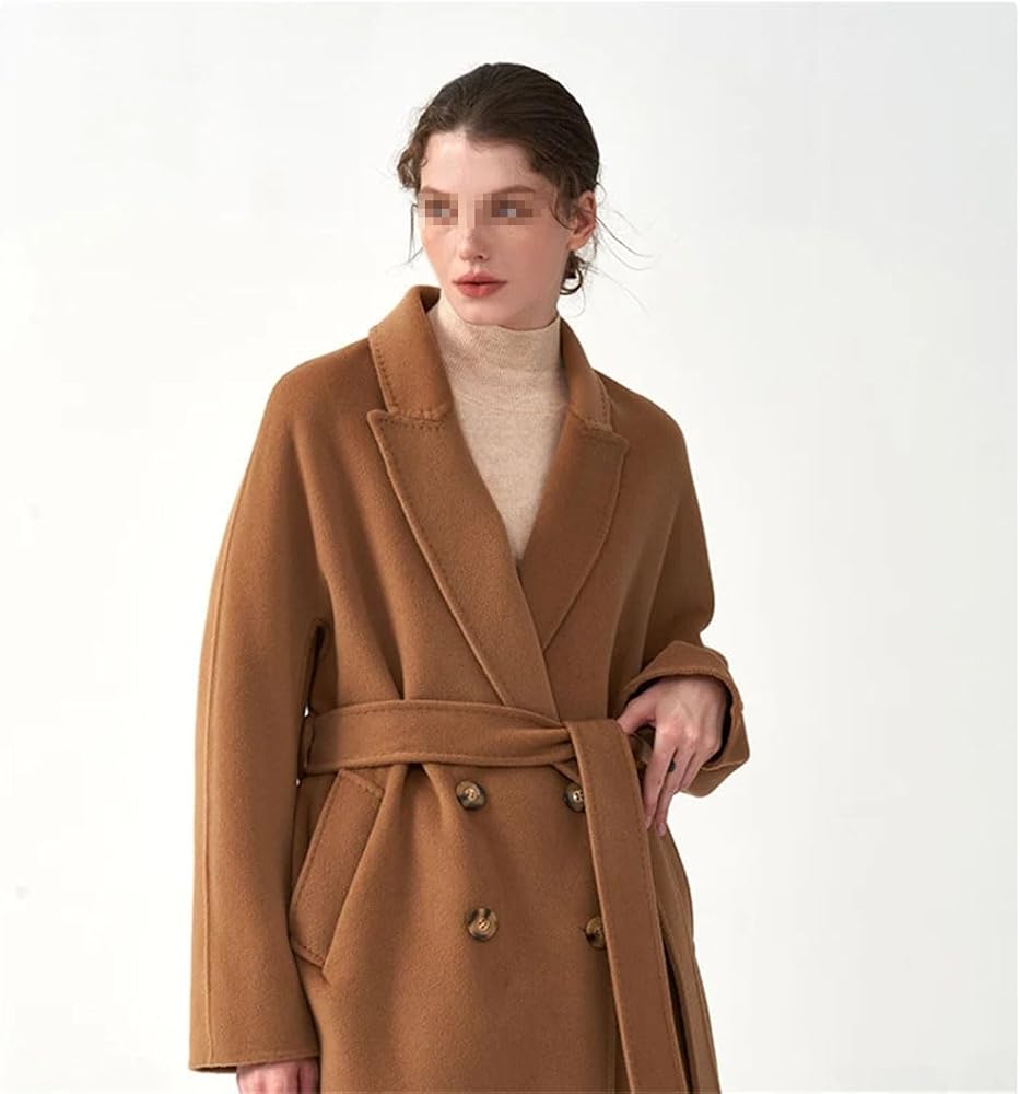 Double Breasted Classic Coat Women's Cashmere Coat Winter Wool