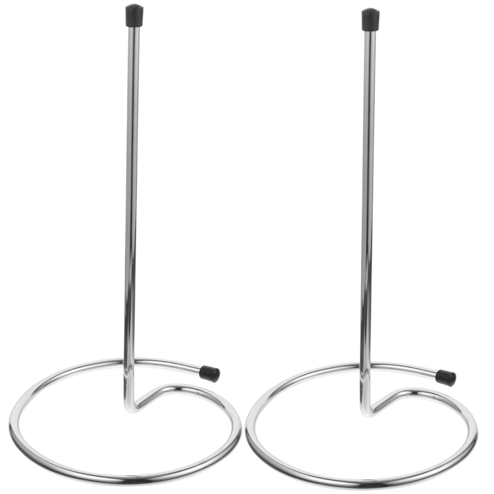 Égouttoir à Carafe à Vin pour Séchage Rapide et Maintien Vertical en Acier Inoxydable Argenté 2pcs Adapté aux Hôtels et Restaurants