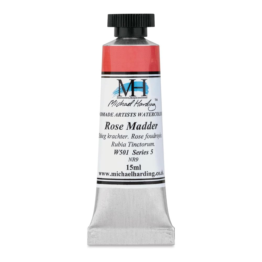 Michael Harding Rose Madder Professional Watercolors - 15Ml Tubes (Rose Madder)