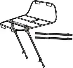 simhoa Bagageiro dianteiro para bicicleta, alforje de carga, suporte para bagagem para compras em bicicletas de estrada.