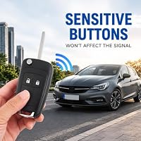 2 Stück 2-Tasten Autoschlüssel Gehäuse für Opel Adam Astra Insignia Meriva – Ansicht 7