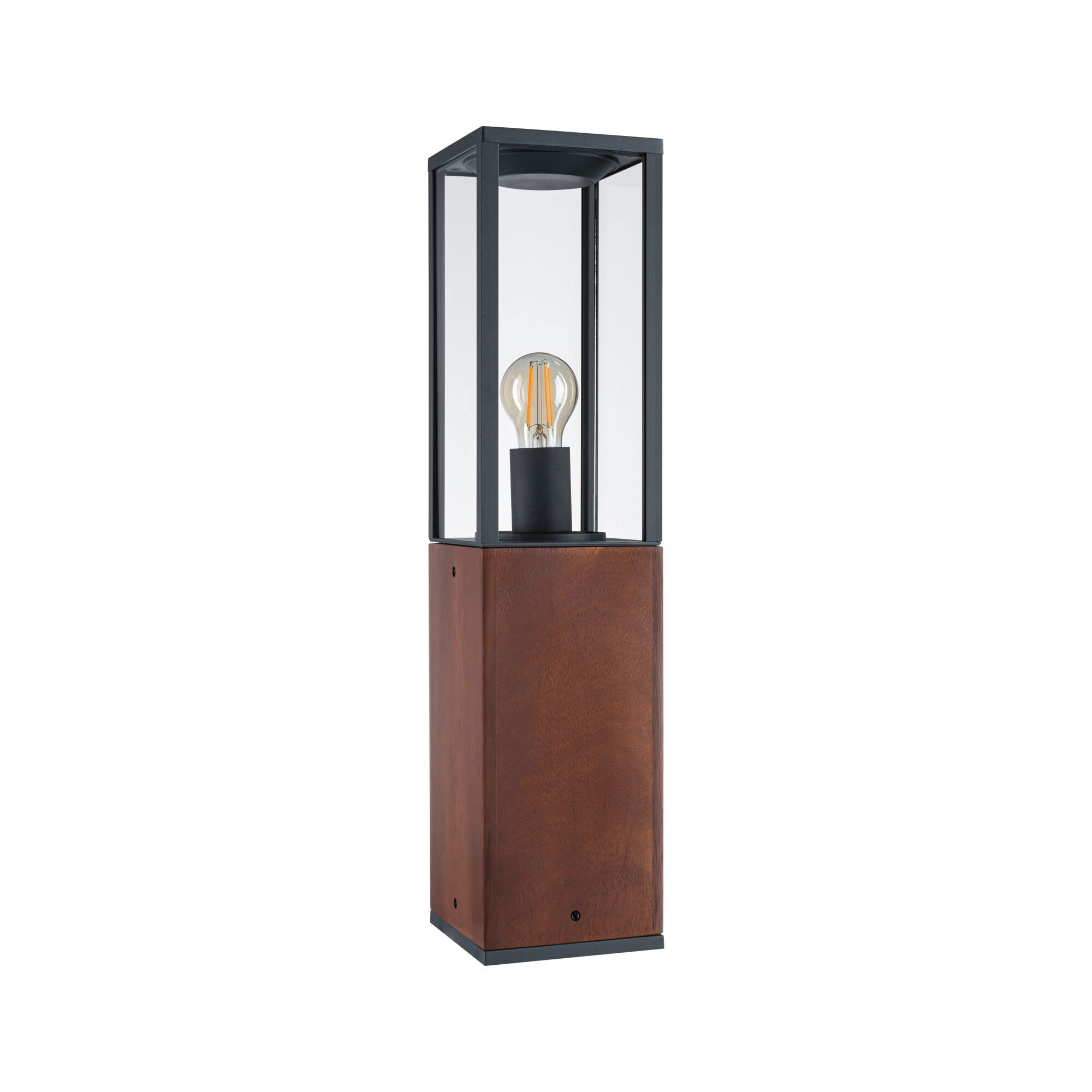 Paulmann 94676 Lampada LED per esterni oggetto luminoso Timba IP44 600mm paletto d’illuminazione senza lampadina angolare max. 60 W Outdoor legno E27