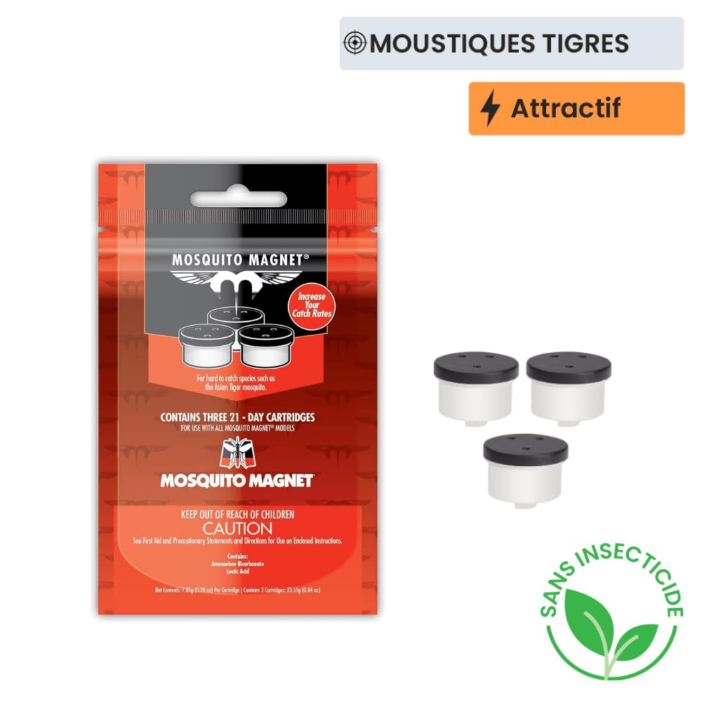 MOSQUITO MAGNET BY FAVEX - Atrakta - Recharges pour anti-moustique Mosquito Magnet - Lot de 3 recharges