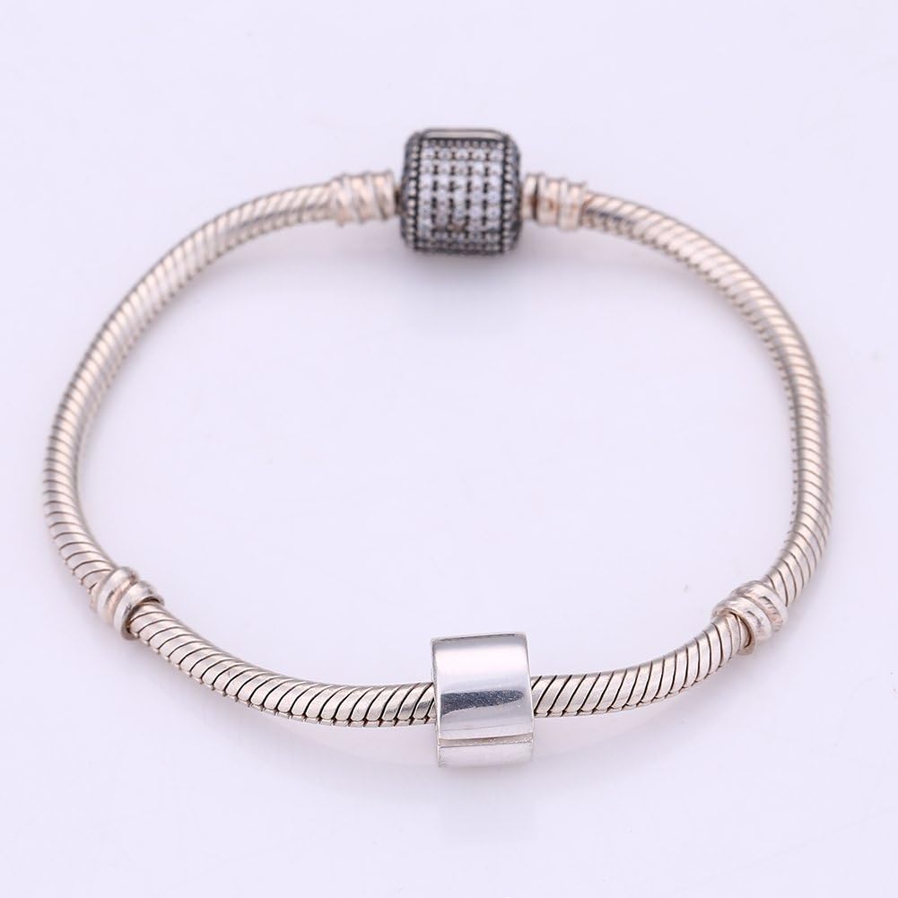 SOUKISS Authentic Sterling Silver Charm Clip Lock Stopper Bead Fit Bracelets,Xmas Mothers Gifts for her - Image 3