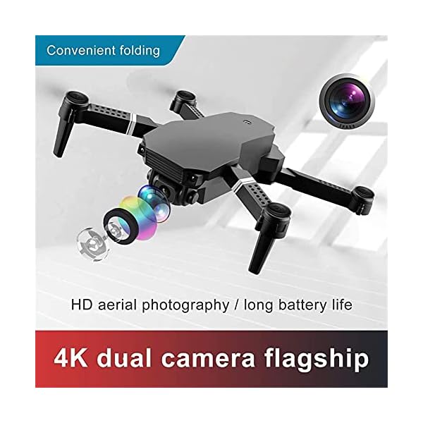 Drohne GPS WiFi 4K HD Live-Videokamera-Drohne für Anfänger,Höhenhalten,automatische Rückkehr,Gestensteuerung,Follow Me… – Bild 3