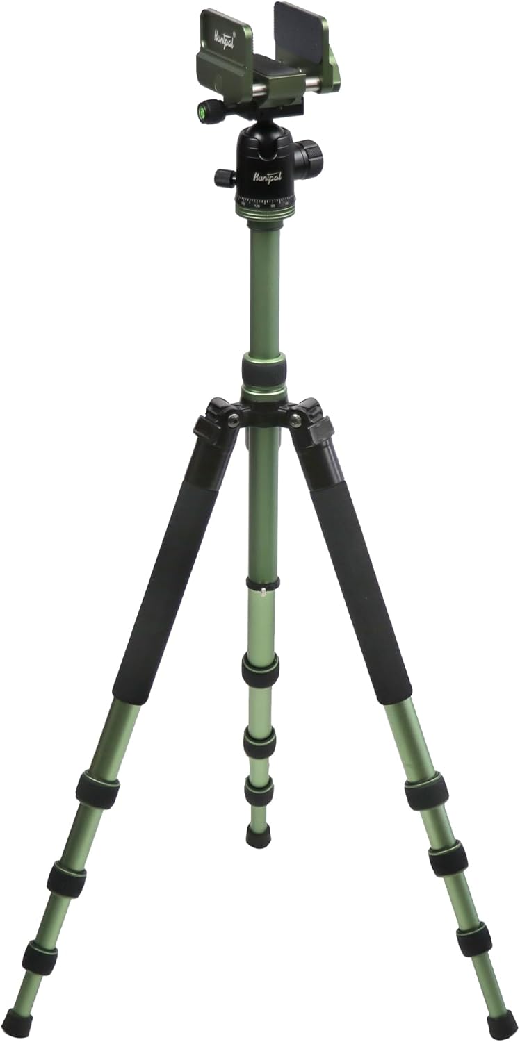 HUNTPAL 3-in-1 Hunting Tripod with Ball Head and Gun Clamp