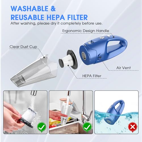 Handheld Vacuum Cordless High Suction